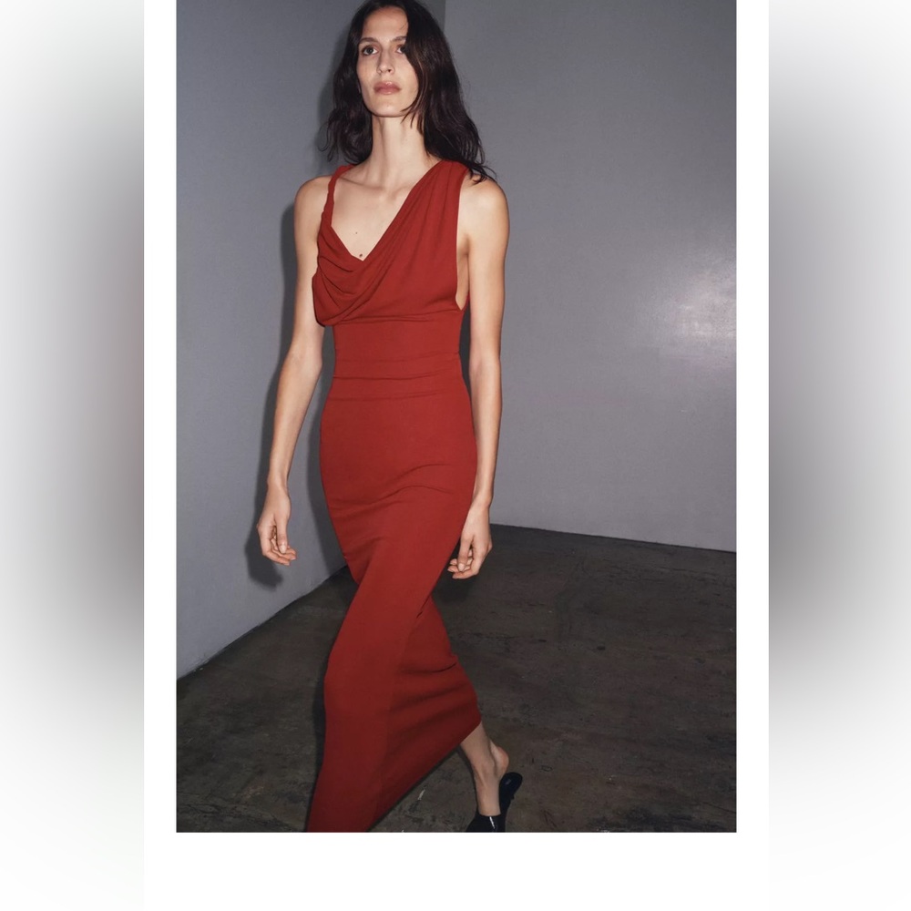 Zara One Shoulder Red Dress